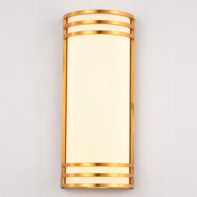 Simple Frosted Glass Silver/Golden Hotel Aisle Corridor LED WALL LAMP