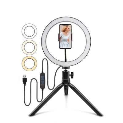 Beauty Camera Ringlight & dimmable Light Stand & Desktop LED Lamp