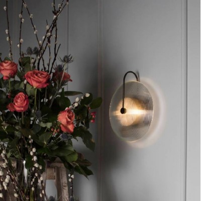 Nordic Glass Golden/Black Round Waterproof Wall Light LED WALL LAMP